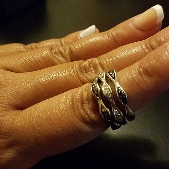Jewelry | Stackable Rings With Mini Diamonds | Poshmark